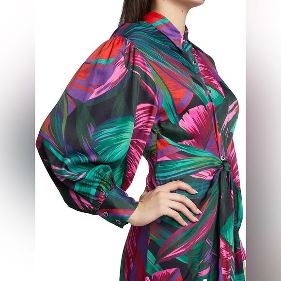 Farm Rio bead embellished printed twill midi dress • Small - Picture 7 of 9